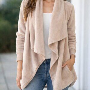 UGG Women's Orla Blanket Fleece Cardigan cream ivory beige neutral nude